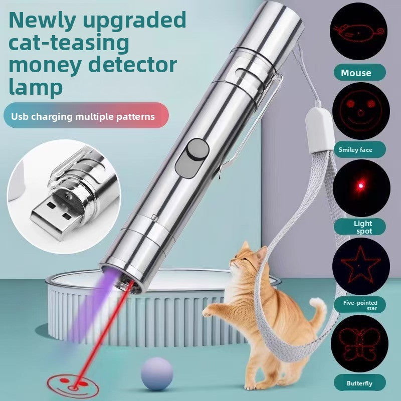 USB Rechargeable Cat Laser Pointer with Patterns