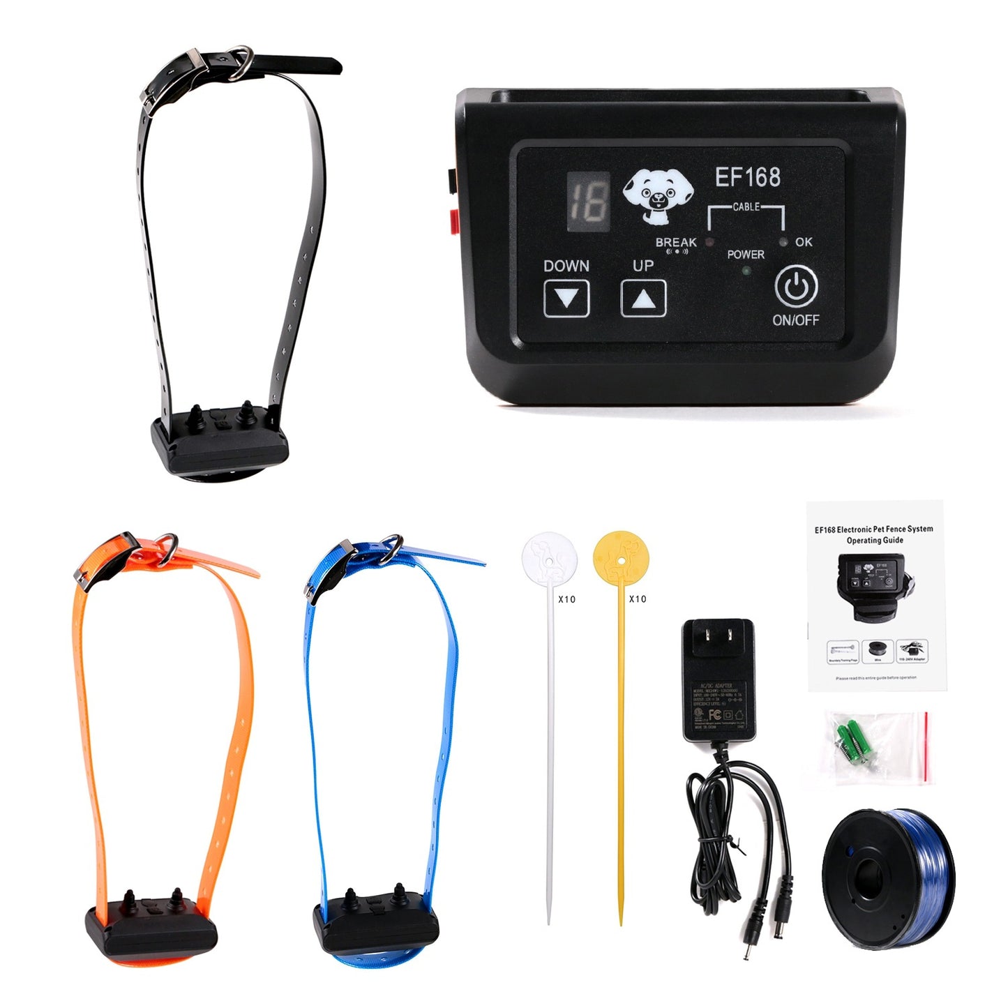 Wireless electronic dog fence training device