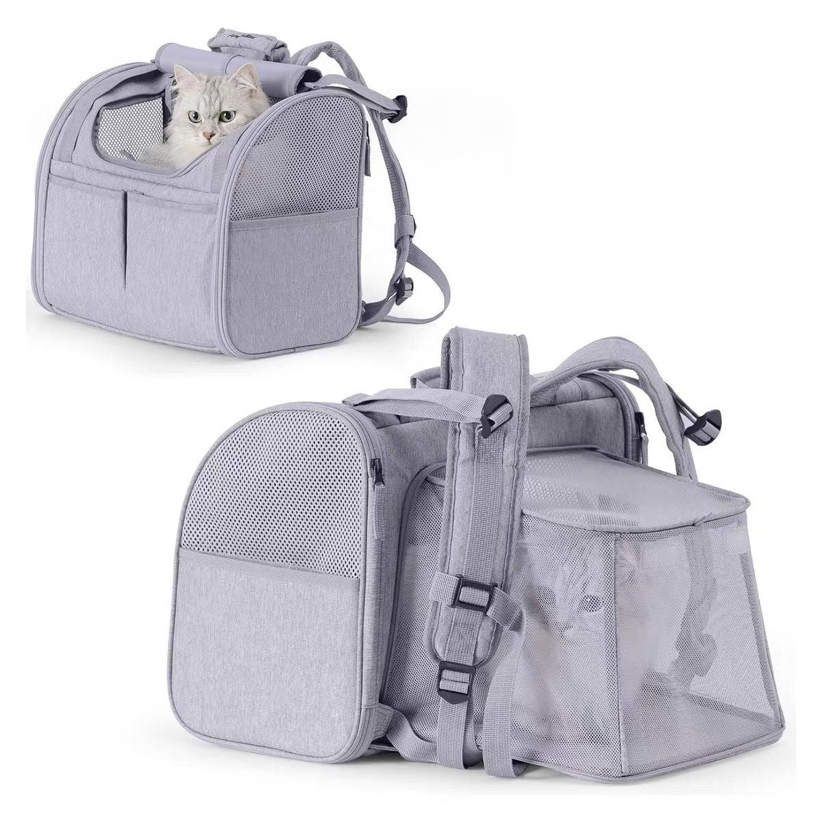 Expandable Breathable Pet Carrier Backpack with Ventilation