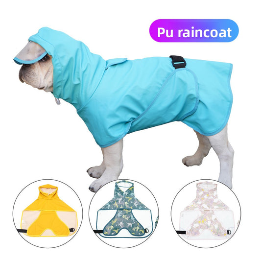 Dog raincoat cape