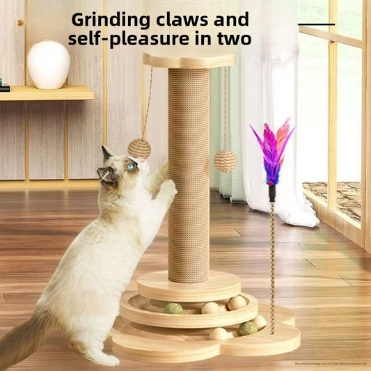 Vertical cat scratching post