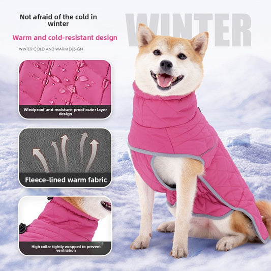 Winter dog coat with waterproof and padded lining