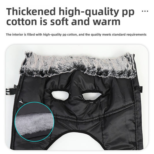 Outdoor windproof and warm pet clothes for large dogs