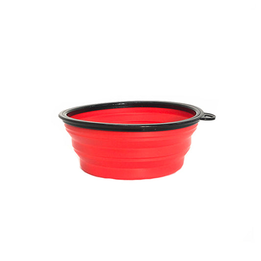 Foldable plastic dog bowl