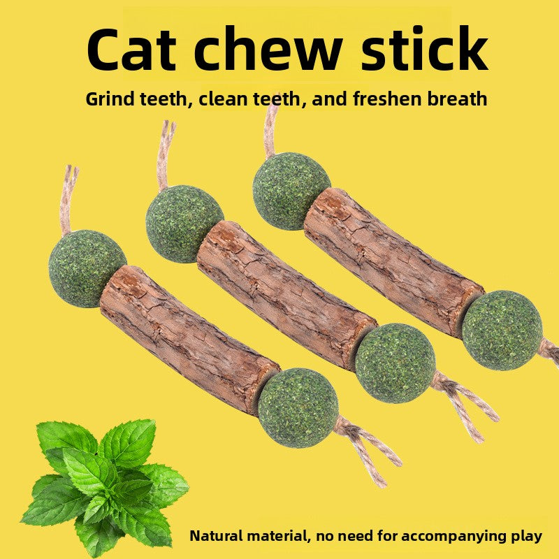 Catnip Silver Vine Chew Toy with Hemp Rope