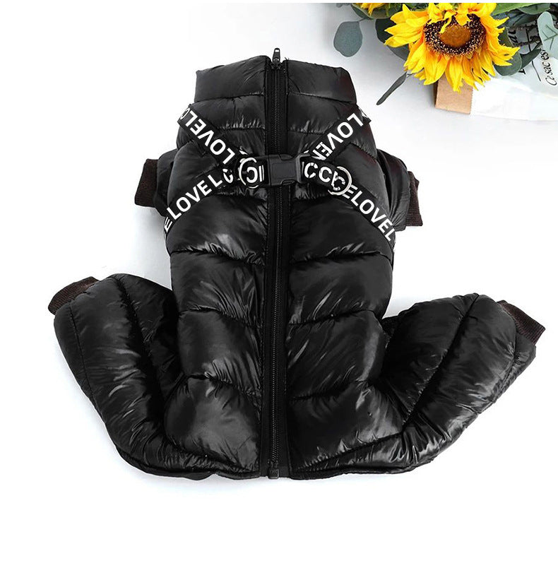 Fleece-lined and thickened pet coat/cotton jacket