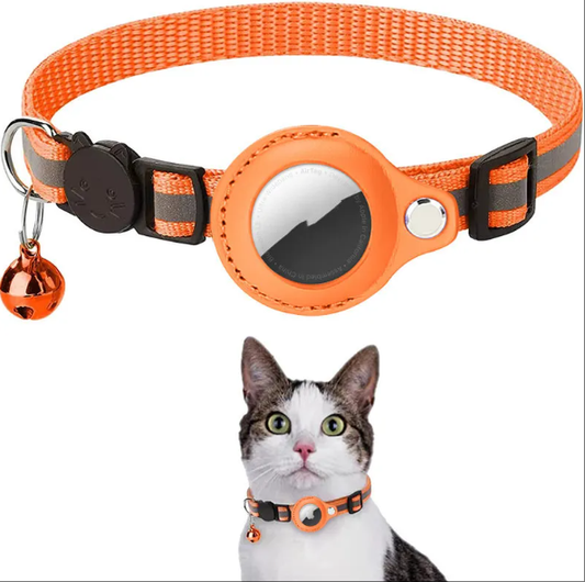 Reflective Collar Waterproof Holder Case For Airtag Air Tag Airtags Protective Cover Cat Dog Kitten Puppy Nylon Collar