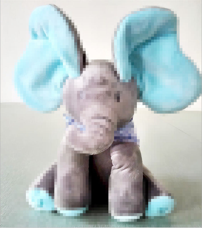 Singing Electric Plush Toy Elephant with Peek-A-Boo Function