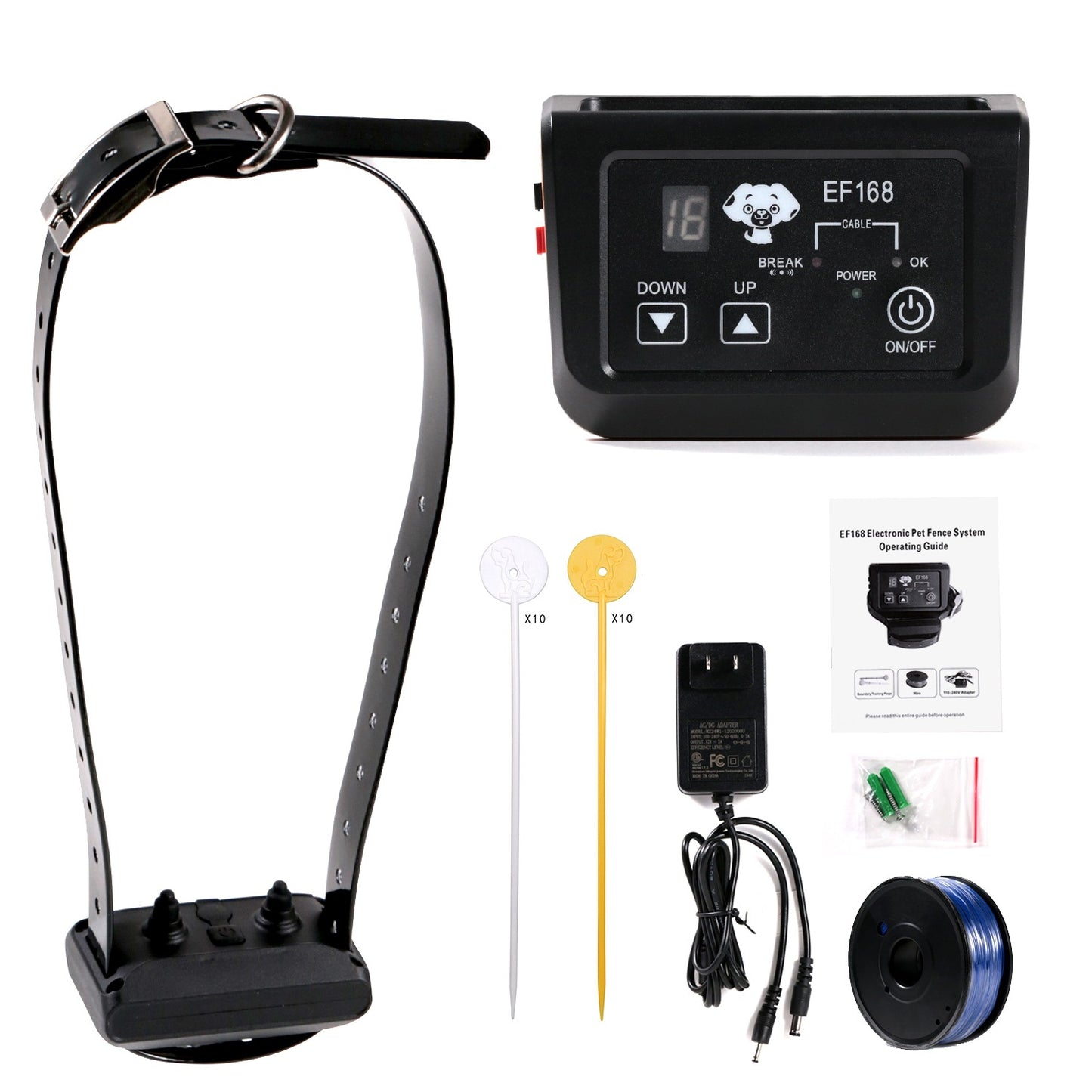 Wireless electronic dog fence training device