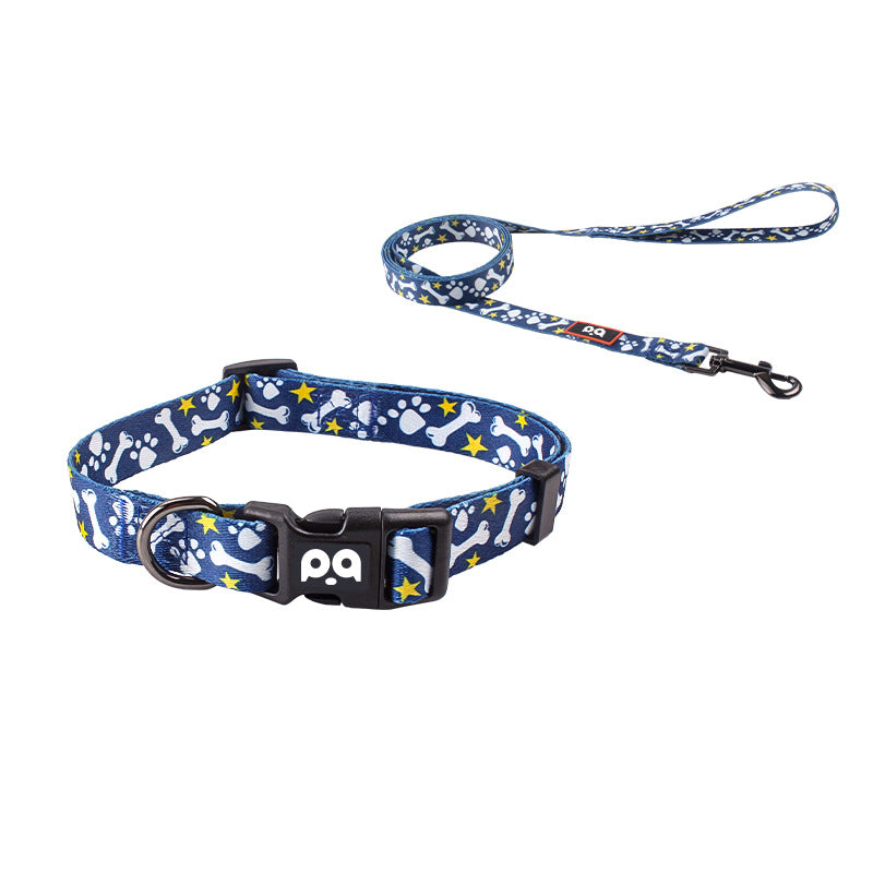 Pet dog collar chest and back leash