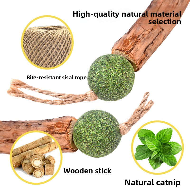 Catnip Silver Vine Chew Toy with Hemp Rope