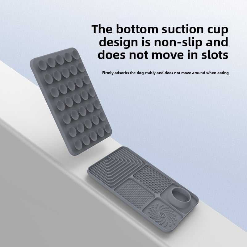 Silicone Pet Lick Placemat Slow Food Mat Pet Tray with Suction Cup Non-slip Cat and Dog Feeding Mat Anti-overflow Anti-choking Mat
