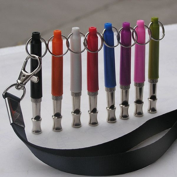 Adjustable Ultrasonic Dog Whistle and Clicker Training Set with Lanyard