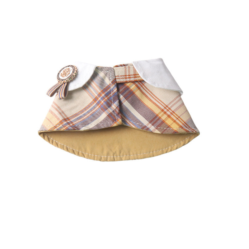 Velcro British checkered pet cape