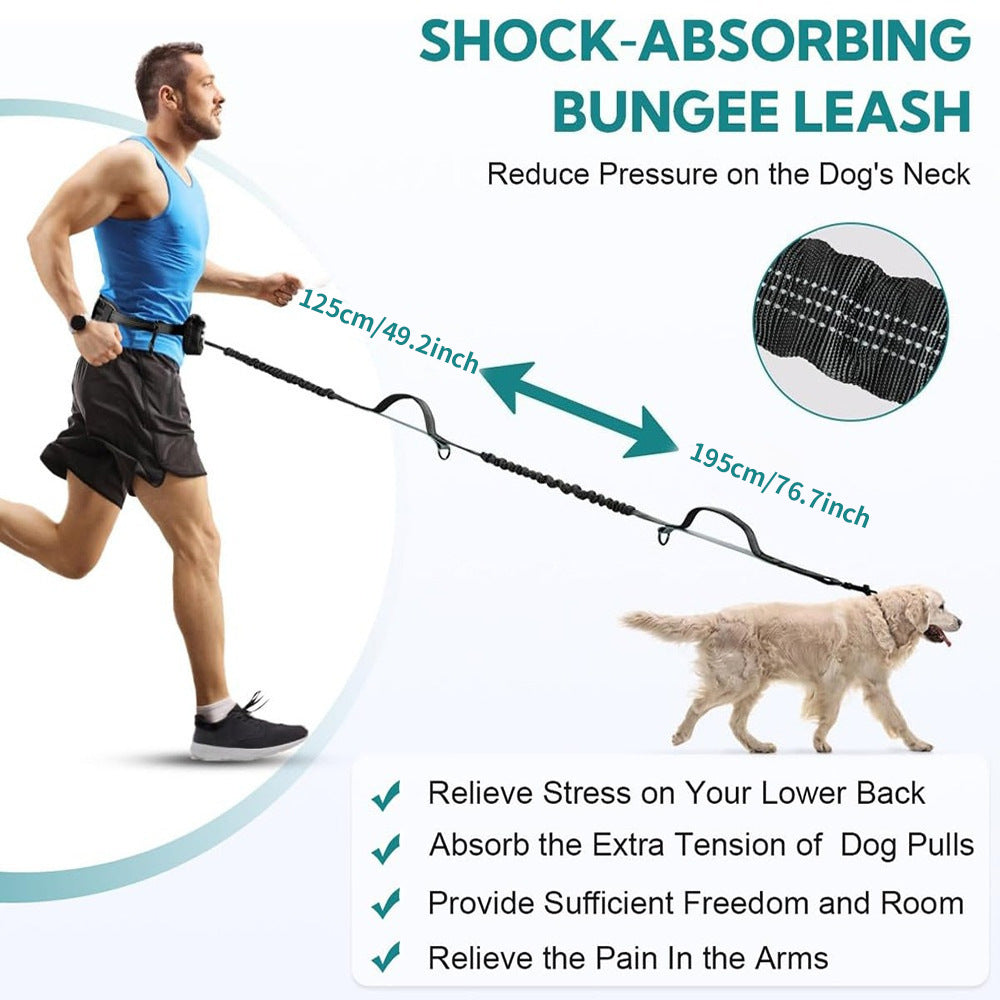 Running traction rope with waist bag