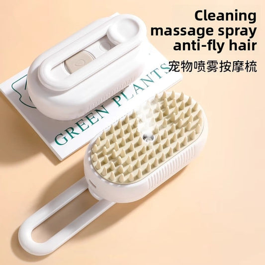 USB Rechargeable Pet Grooming Spray Massage Comb