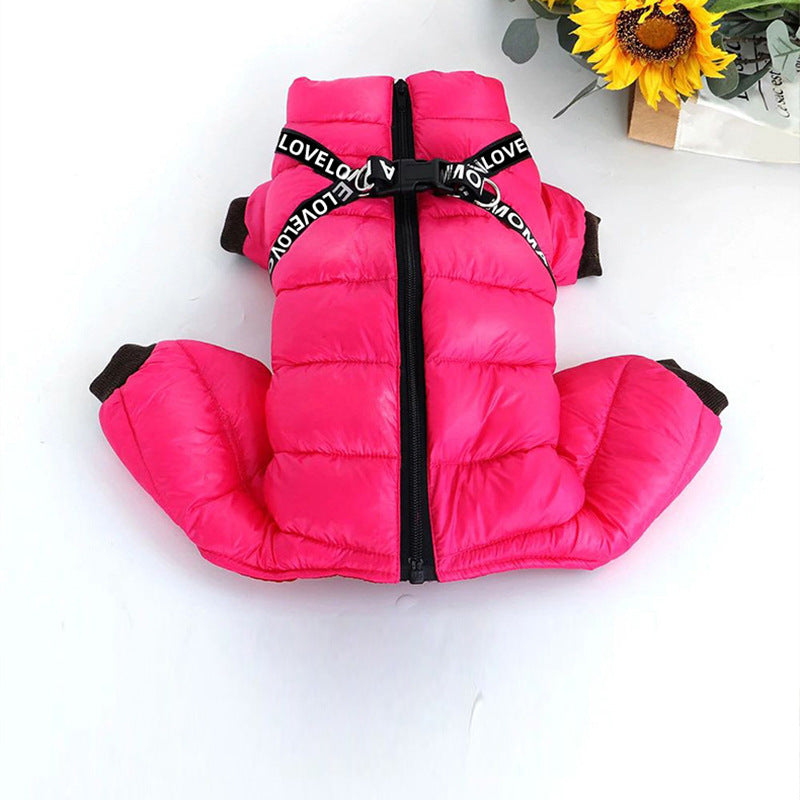 Fleece-lined and thickened pet coat/cotton jacket