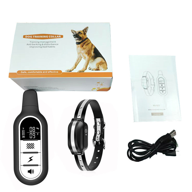 Pet training remote control dog trainer collar electric shock waterproof dog trainer bark stopper training supplies