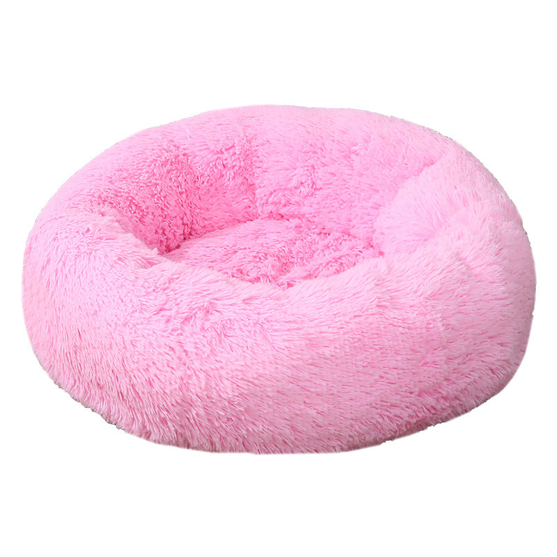 plush round pet kennel
