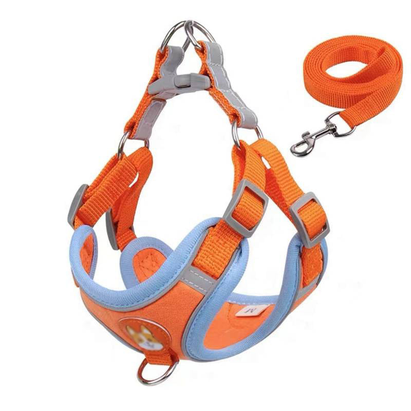 Adjustable Vest Dog Harness with Reflective Rope