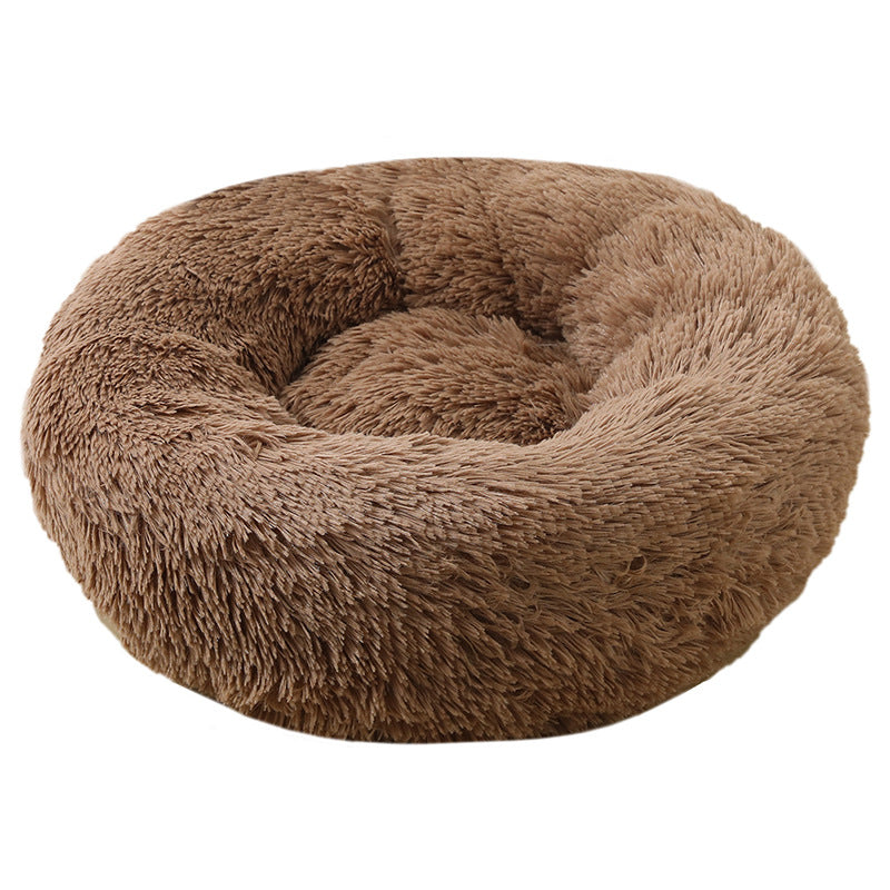 plush round pet kennel