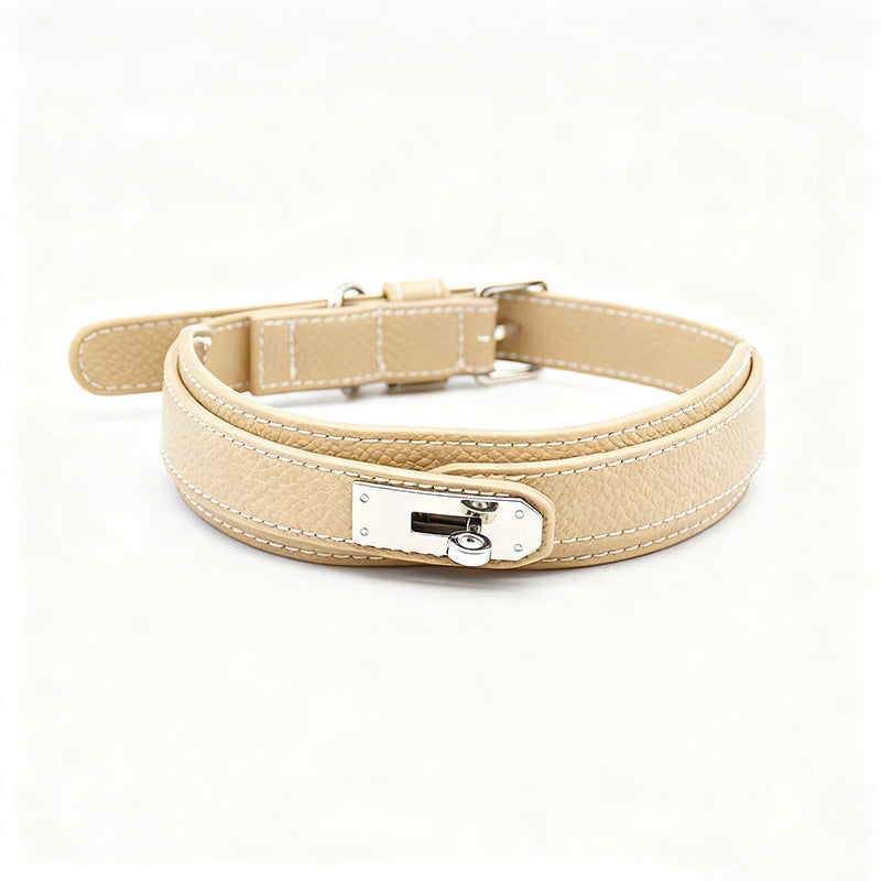 MOQ:200 Leather Dog Collar Leash with Waste Bag