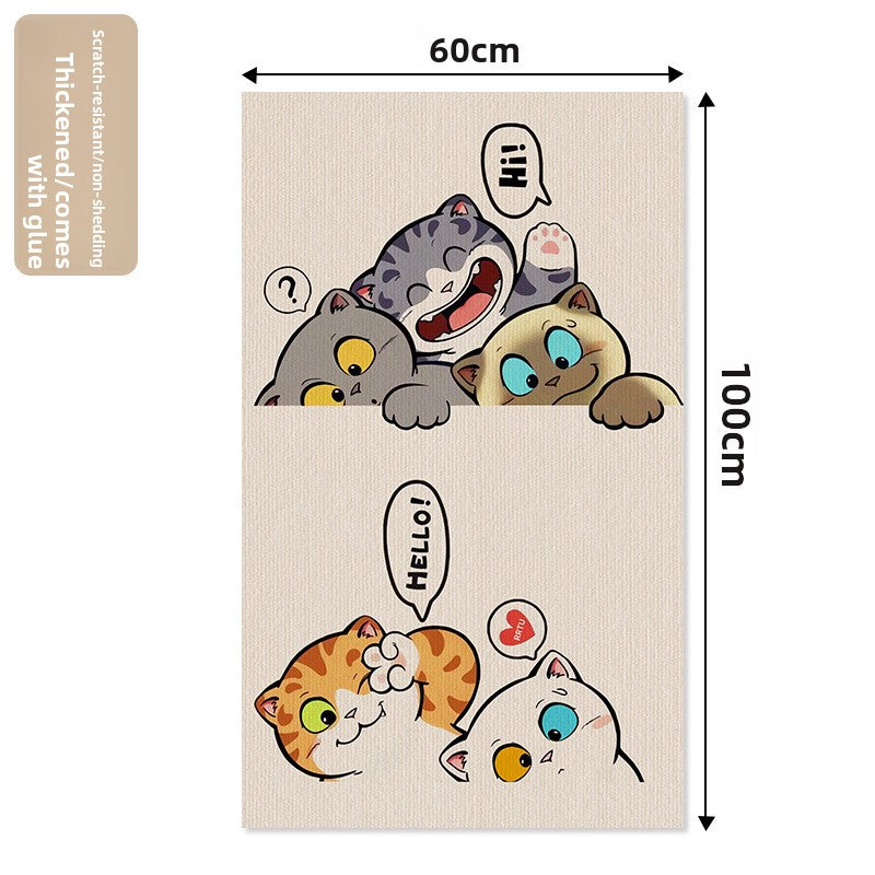 Adhesive Wall-Mounted Cat Scratching Pad