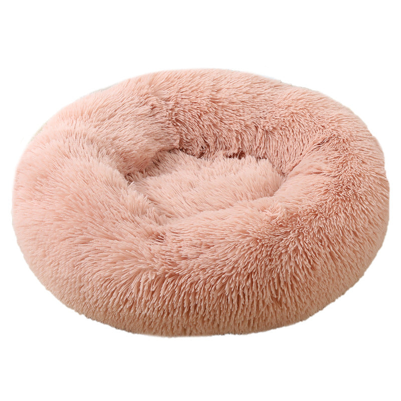 plush round pet kennel