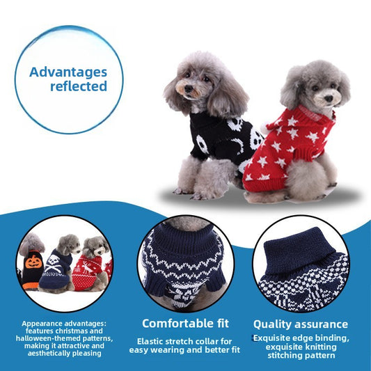 Knitted Pet Sweater for Dogs and Cats