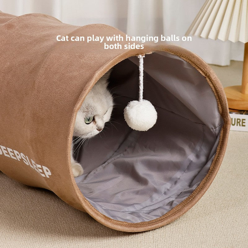 Cat Rolling Cage Toy Peek-a-Boo Tunnel