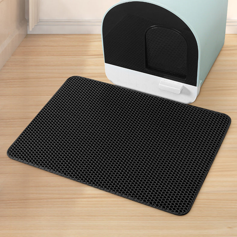 Double-Layer Washable Cat Litter Mat EVA Anti-Slip Pad