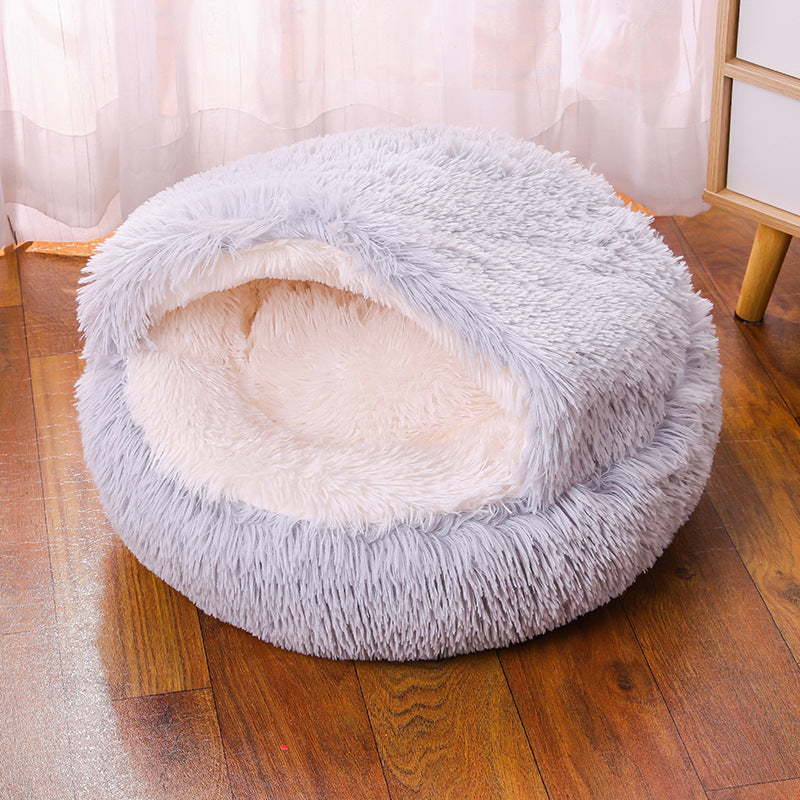 Winter two-in-one super semi-enclosed pet bed