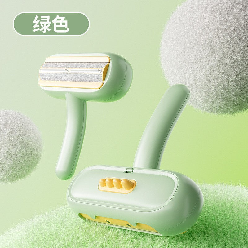 Pet grooming brush for removing hair