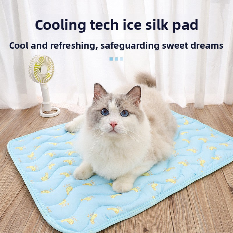 Summer Cooling Ice Silk Pet Pad for Cats and Dogs