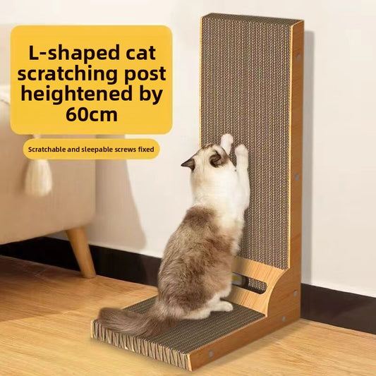 L-Shaped Corrugated Cat Scratching Board