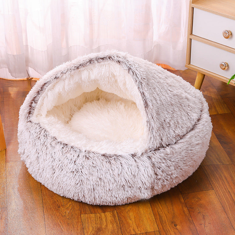 Winter two-in-one super semi-enclosed pet bed