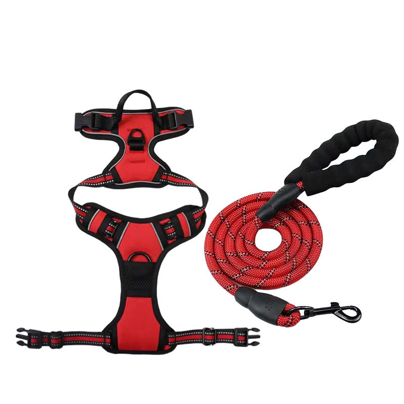 Adjustable Dog Leash and Chest Strap