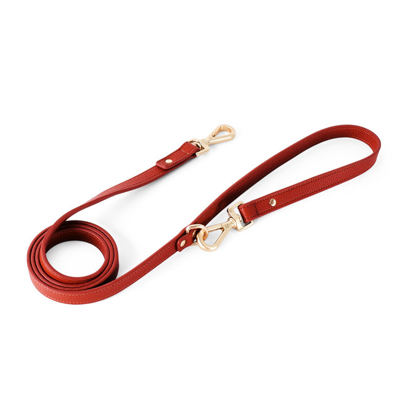 Leather Dog Harness and Leash Set