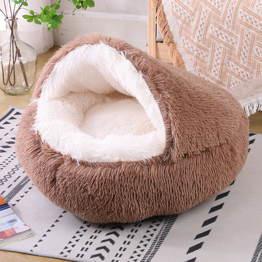 Winter two-in-one super semi-enclosed pet bed