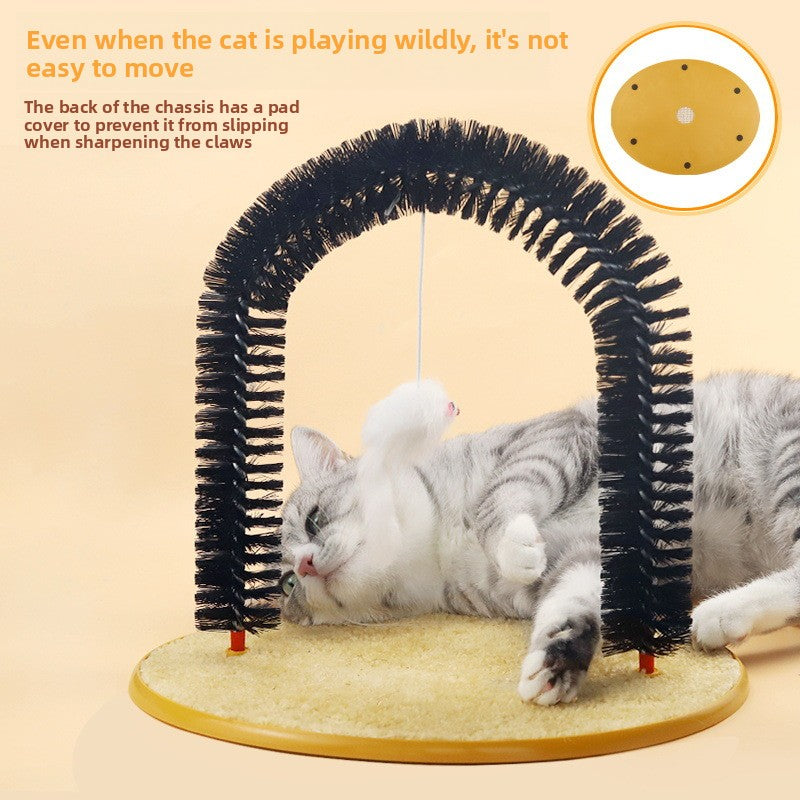 Arched-arch cat grooming toy