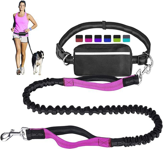 Pet running leash exercise waist bag set