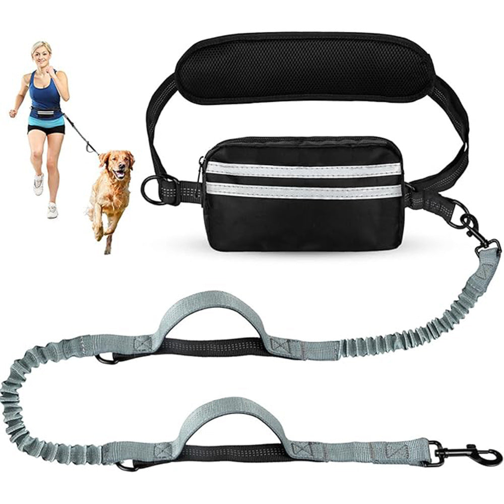 Running traction rope with waist bag