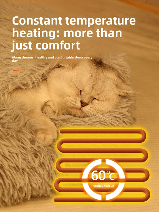 Electric Heated Cat Bed with Adjustable Temperature