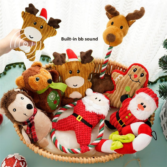 Christmas Plush Pet Toy with Sound