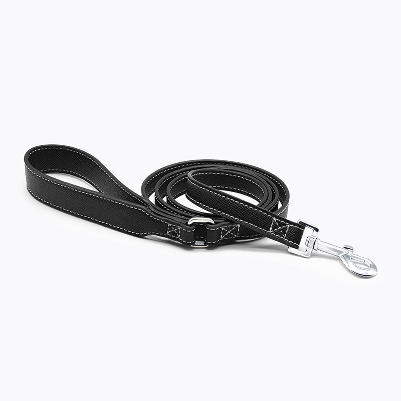 MOQ:200 Leather Dog Collar Leash with Waste Bag