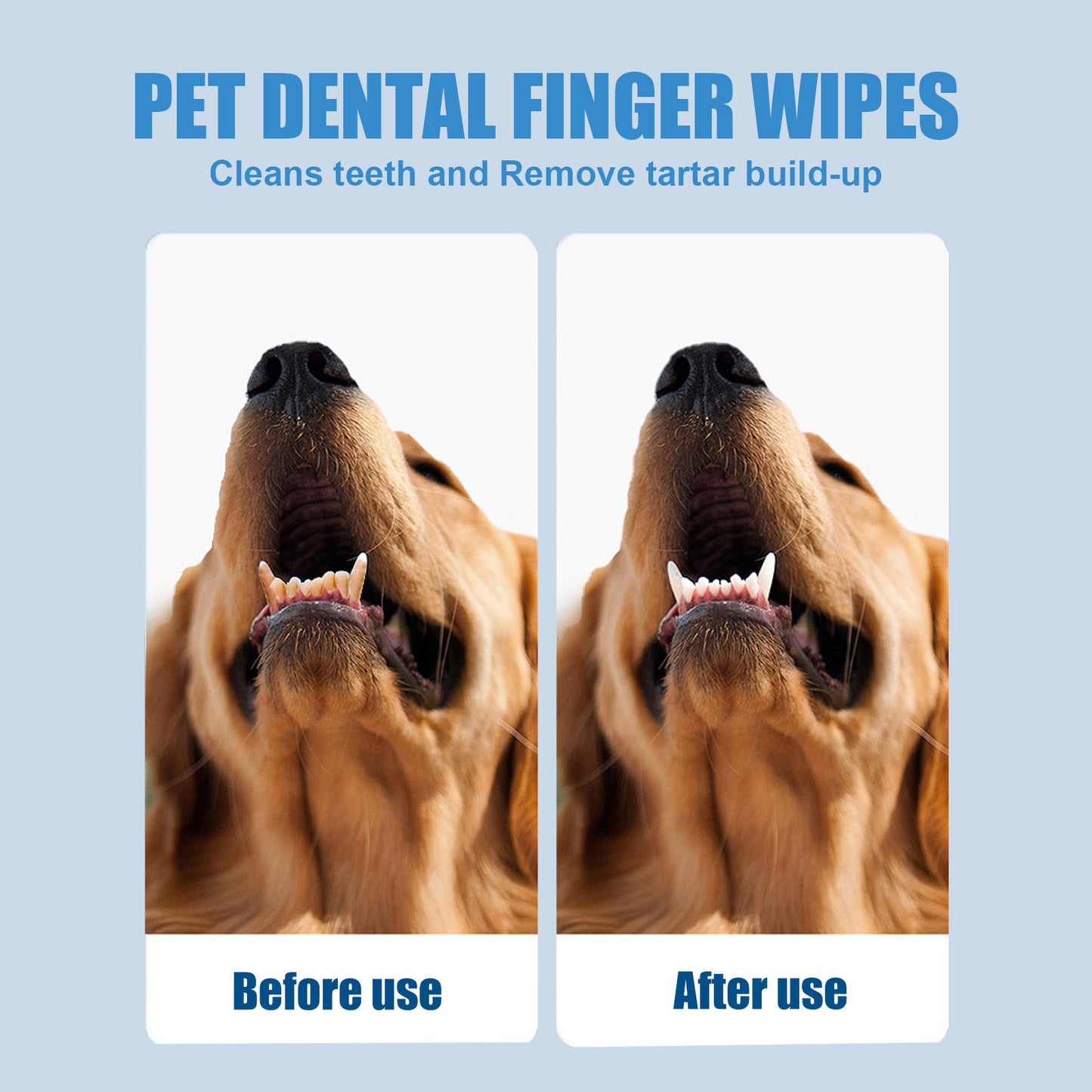 Pet tooth and finger wet wipes