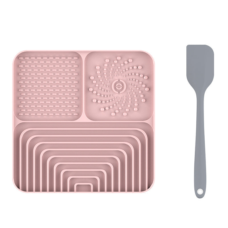 Silicone Pet Lick Placemat Slow Food Mat Pet Tray with Suction Cup Non-slip Cat and Dog Feeding Mat Anti-overflow Anti-choking Mat