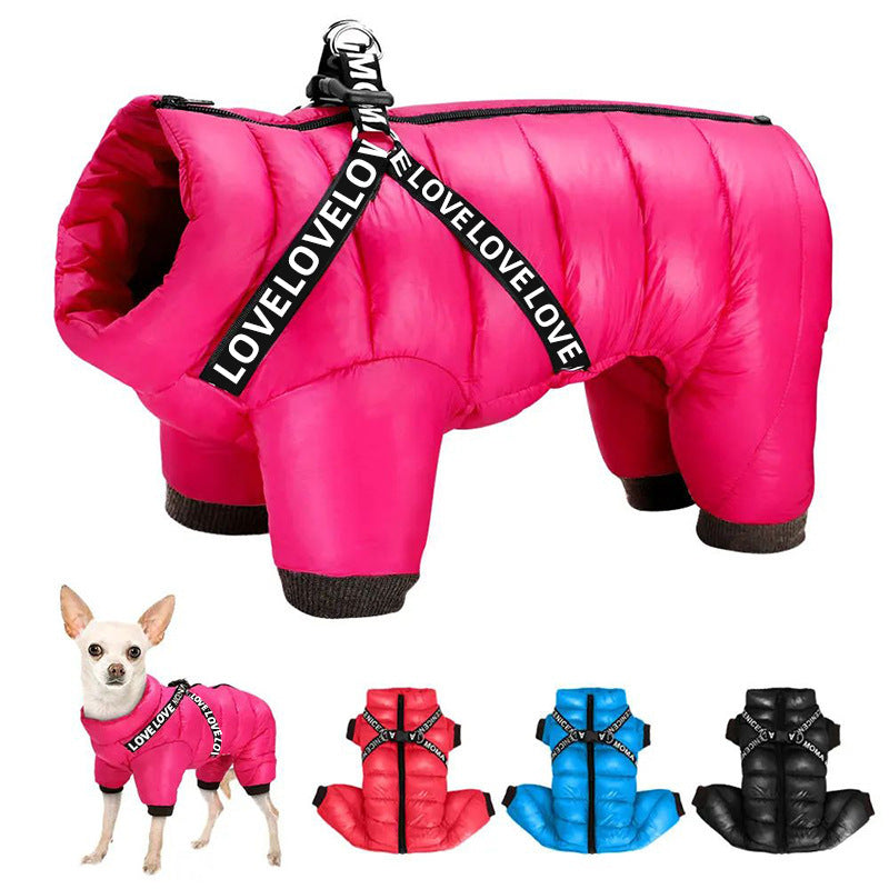 Fleece-lined and thickened pet coat/cotton jacket