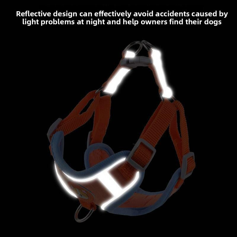 Adjustable Vest Dog Harness with Reflective Rope
