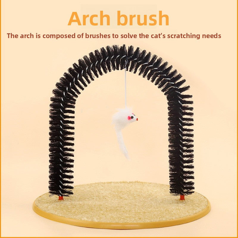 Arched-arch cat grooming toy
